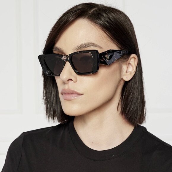 Prada Women Sunglasses Havana Honey Brown Cat Eye PR08YS 01V8C1 BRAND NEW